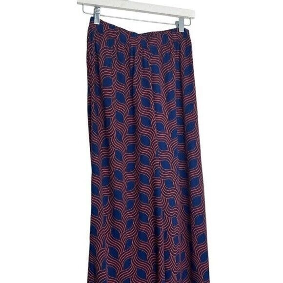 ESCAPADA Living navy & Red Geometric Wide Leg Palazzo Pants Size Small - Picture 5 of 10